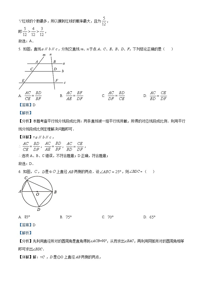 2024年广东省汕头市金平区华侨中学中考一模数学试题第3页