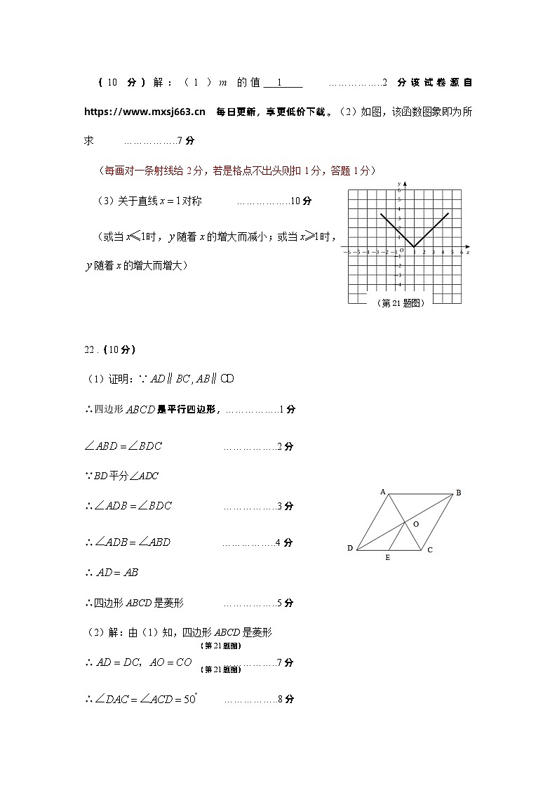 ，广西壮族自治区南宁市青秀区天桃实验学校2023-2024学年八年级下学期4月期中数学试题(1)第2页