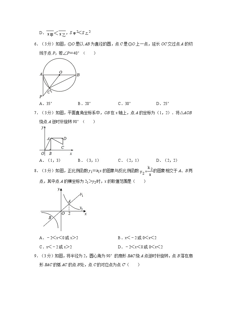 2023年山东省青岛市部分学校中考数学二模试卷第2页