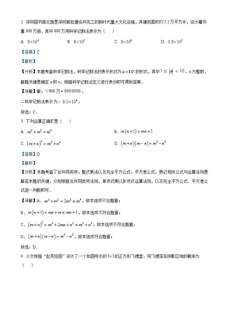 2024年广东省深圳市龙华区中考二模数学试题（解析版）第2页