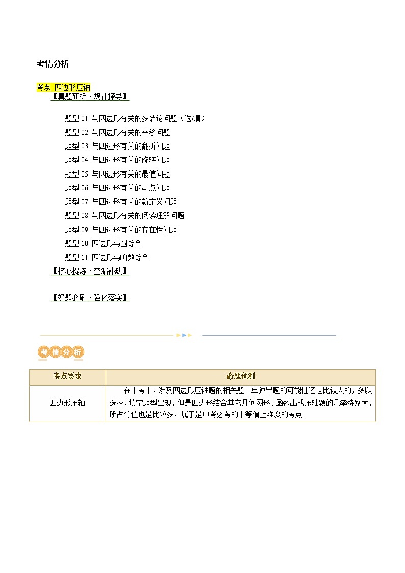 专题11 四边形压轴（11题型）（讲练）-2024年中考数学二轮复习讲义（全国通用）02