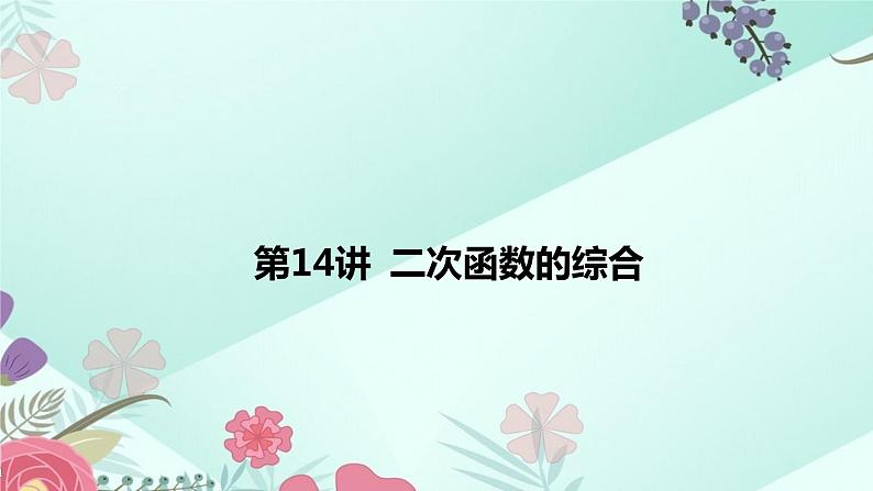 中考数学专题课件：第14讲 二次函数的综合第2页