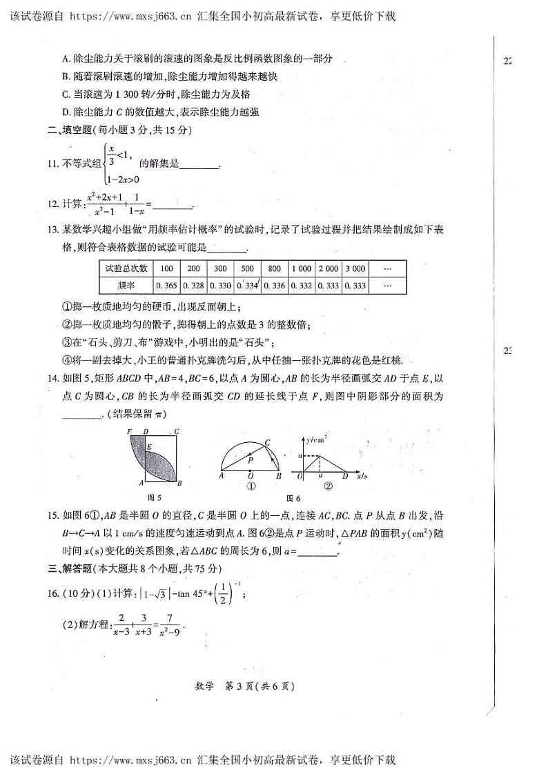07，2024年河南省商丘市第十一中学中考模拟考试数学试卷02