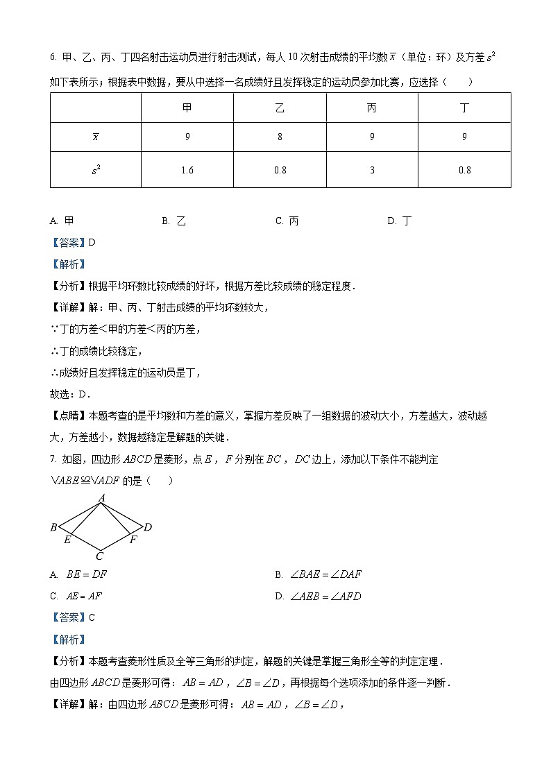 2024年广东省广州市九强校九年级中考一模数学试题（）第3页