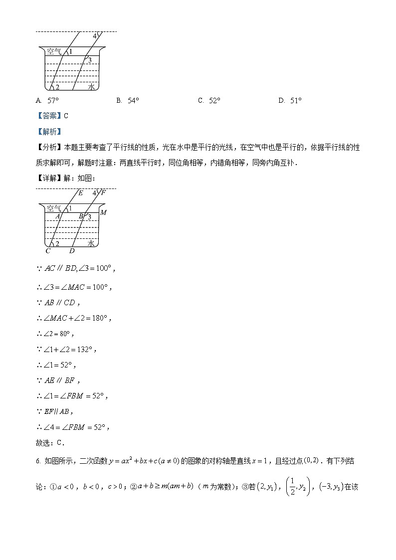 江西省九江市第十一中学2023-2024学年九年级下学期期中数学试题（解析版）第3页