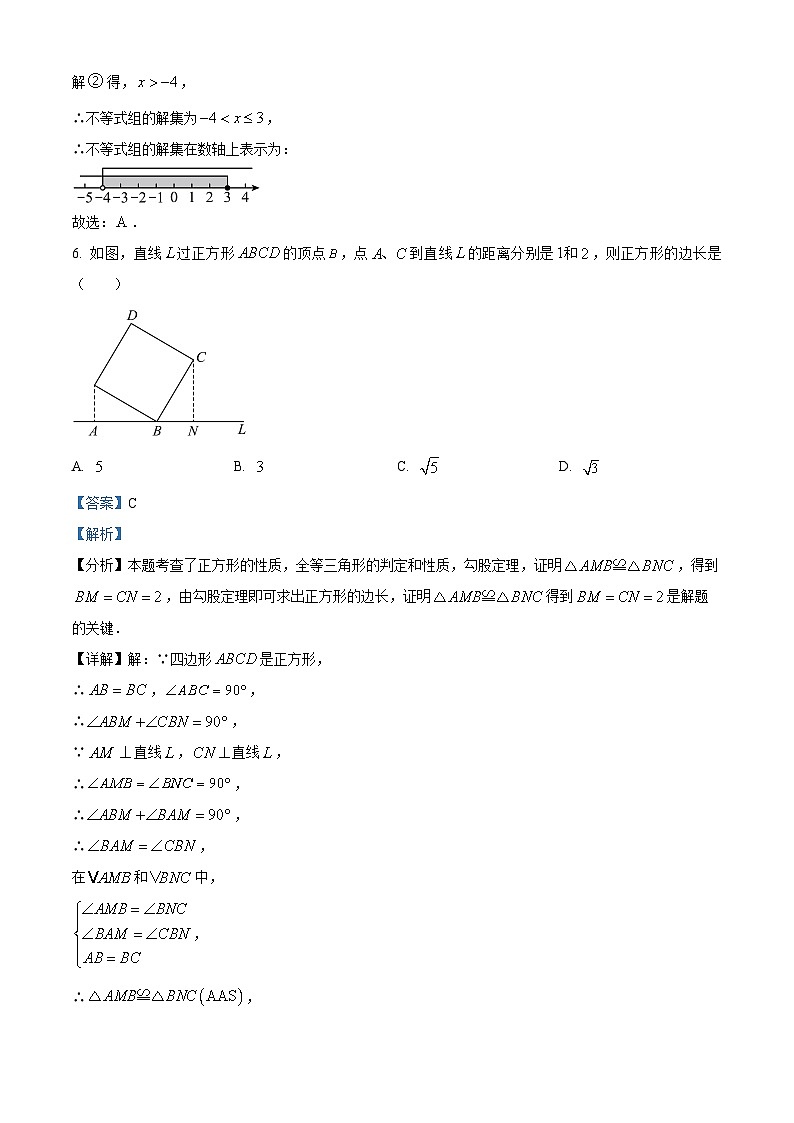 山西省太原市第三十七中学校2023-2024学年八年级下学期月考数学试题（解析版）第3页