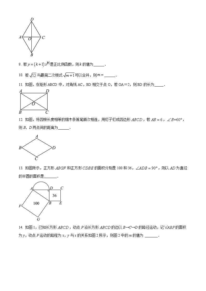 吉林省吉林市丰满区吉林松花江中学2023-2024学年八年级下学期期中数学试题（原卷版）第2页