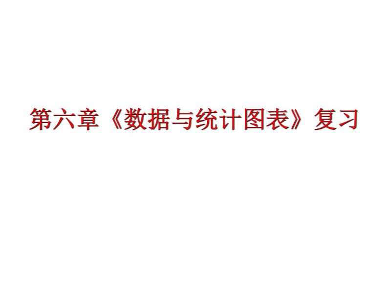 第6章 数据与统计图表 浙教版数学七年级下册复习课件第1页