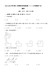 2024年安徽省包河区中考二模数学试题（原卷版+解析版）