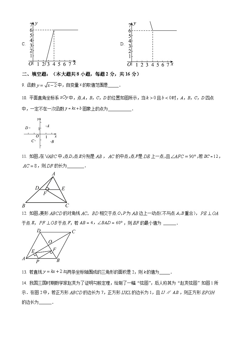 北京市西城区华夏女子中学2023-2024学年八年级下学期期中数学试题（原卷版+解析版）03