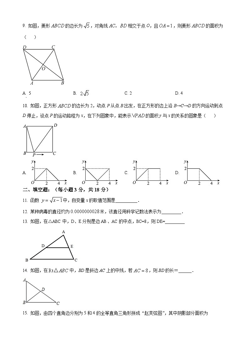广东省湛江市霞山区湛江市第二十九中学2023-2024学年八年级下学期期中数学试题（原卷版+解析版）02