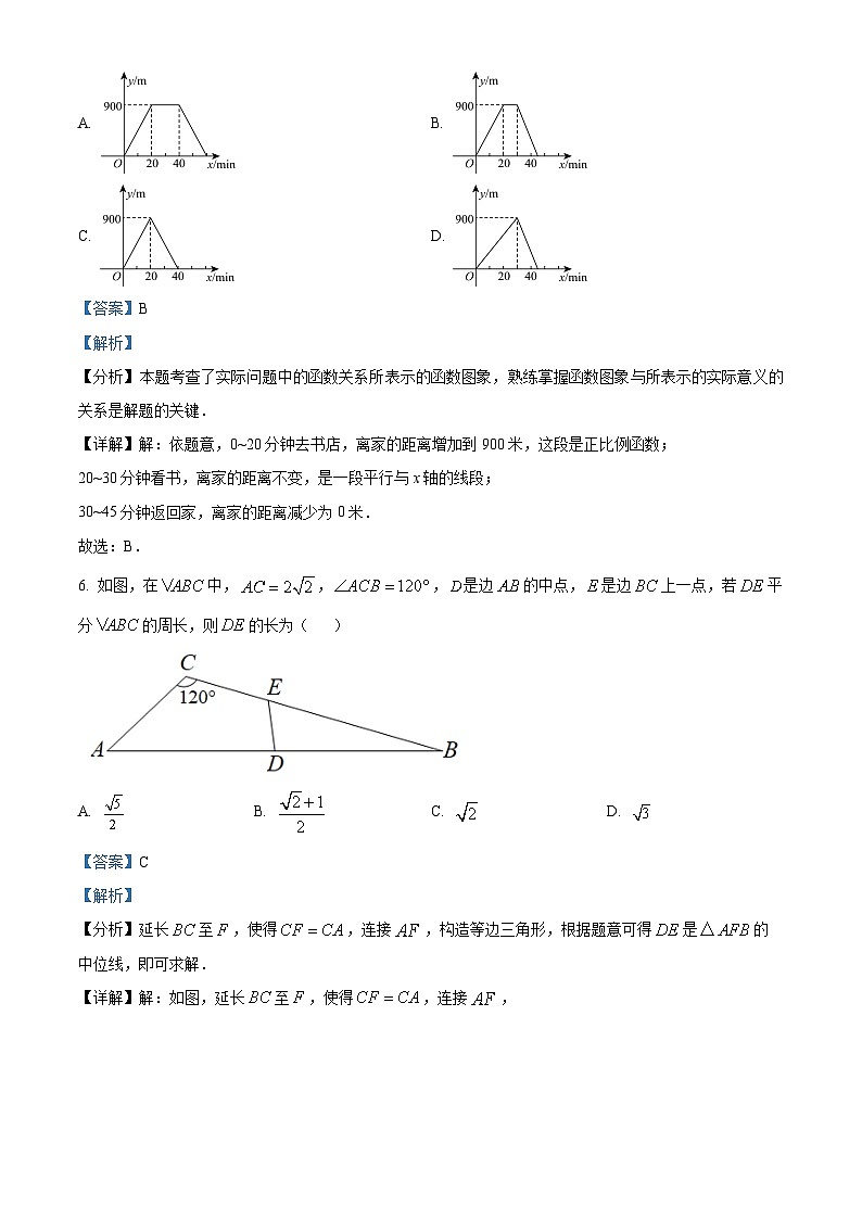 江西省南昌市江西科技学院附属中学2023-2024学年八年级下学期期中数学试题（原卷版+解析版）03