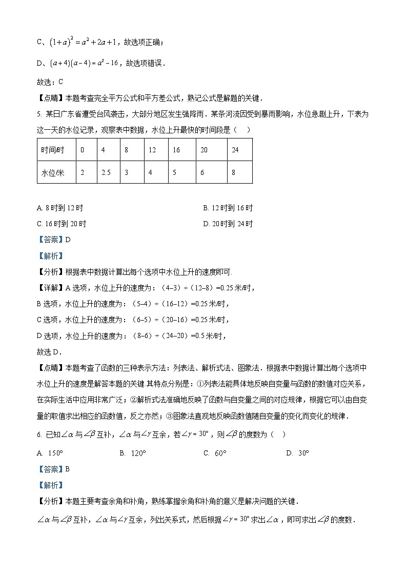 陕西省咸阳市渭城区第二初级中学2023-2024学年七年级下学期期中数学试题（原卷版+解析版）03