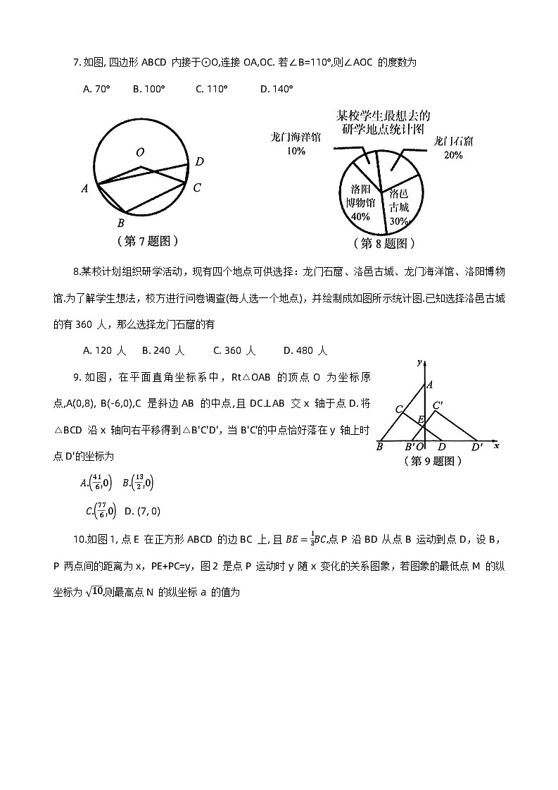 2024年河南省洛阳市中考一模数学试题第3页
