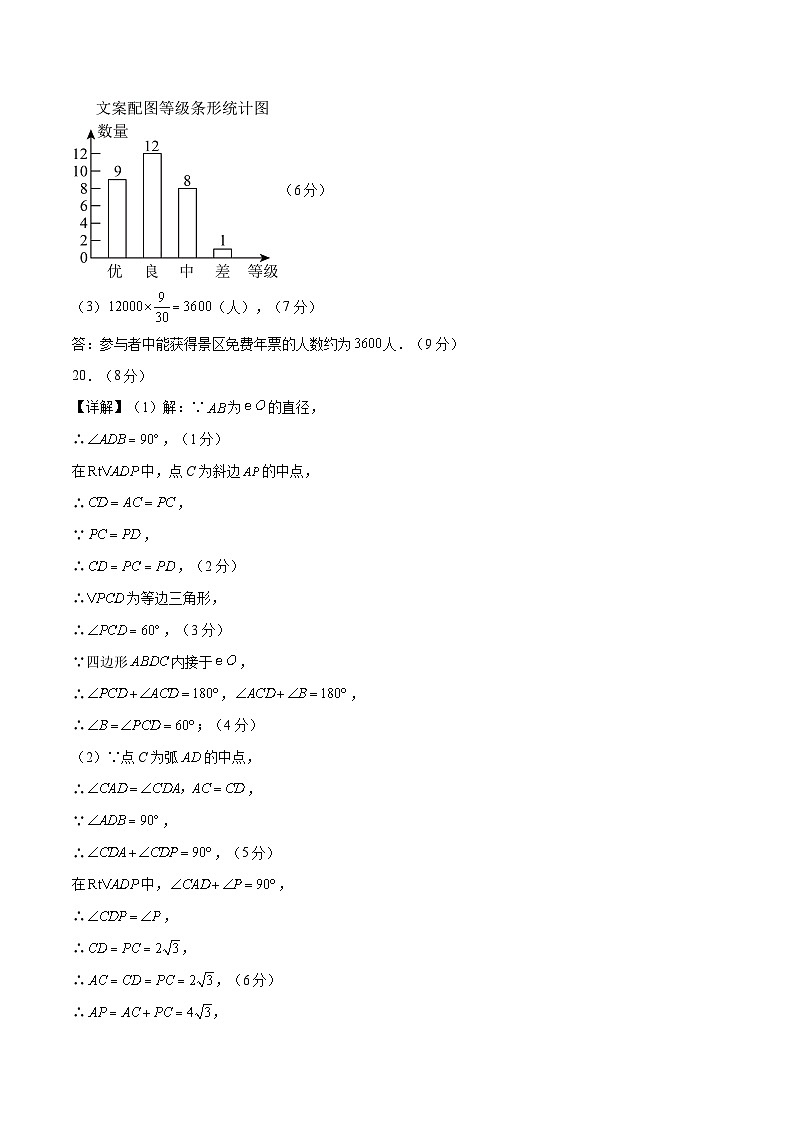 数学（武汉卷）（参考答案及评分标准）第3页
