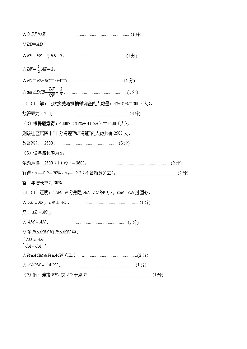 数学（上海卷）-2024年中考数学考前押题卷03