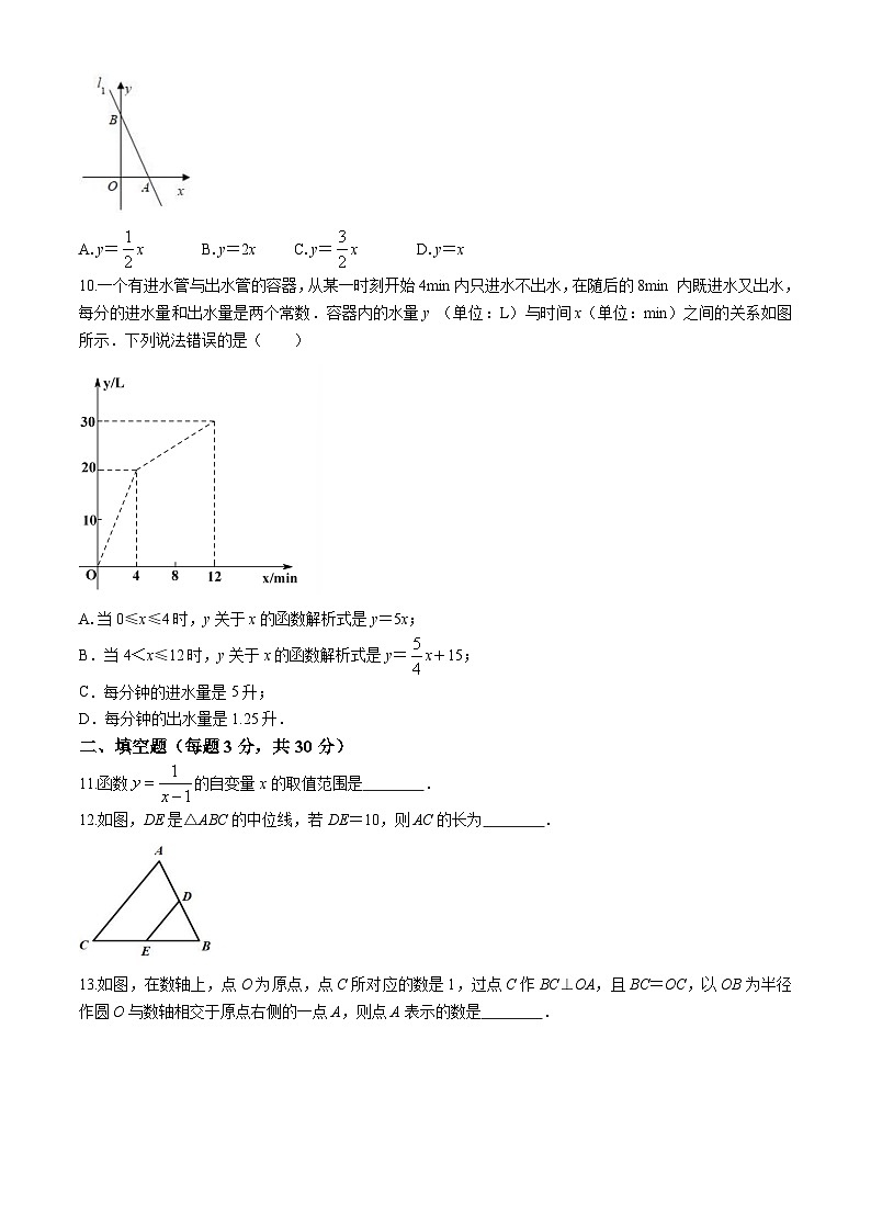 黑龙江省哈尔滨市松雷中学2023-2024学年八年级下学期期中数学试题02