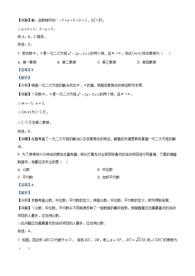 2024年山东省滨州市阳信县部分中学中考数学一模试题（解析版）第3页