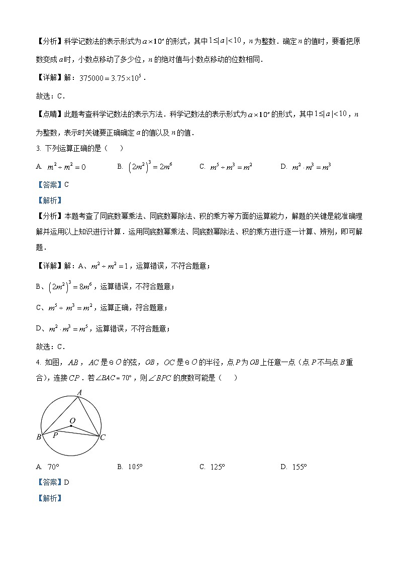 江苏省淮安市盱眙县2023-2024学年九年级下学期期中数学试题（解析版）第2页
