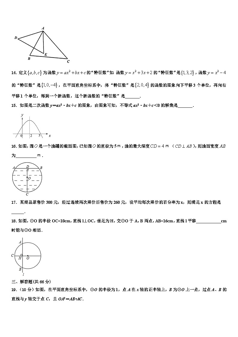 2023-2024学年黑龙江省重点中学九上数学检测模拟试题第3页