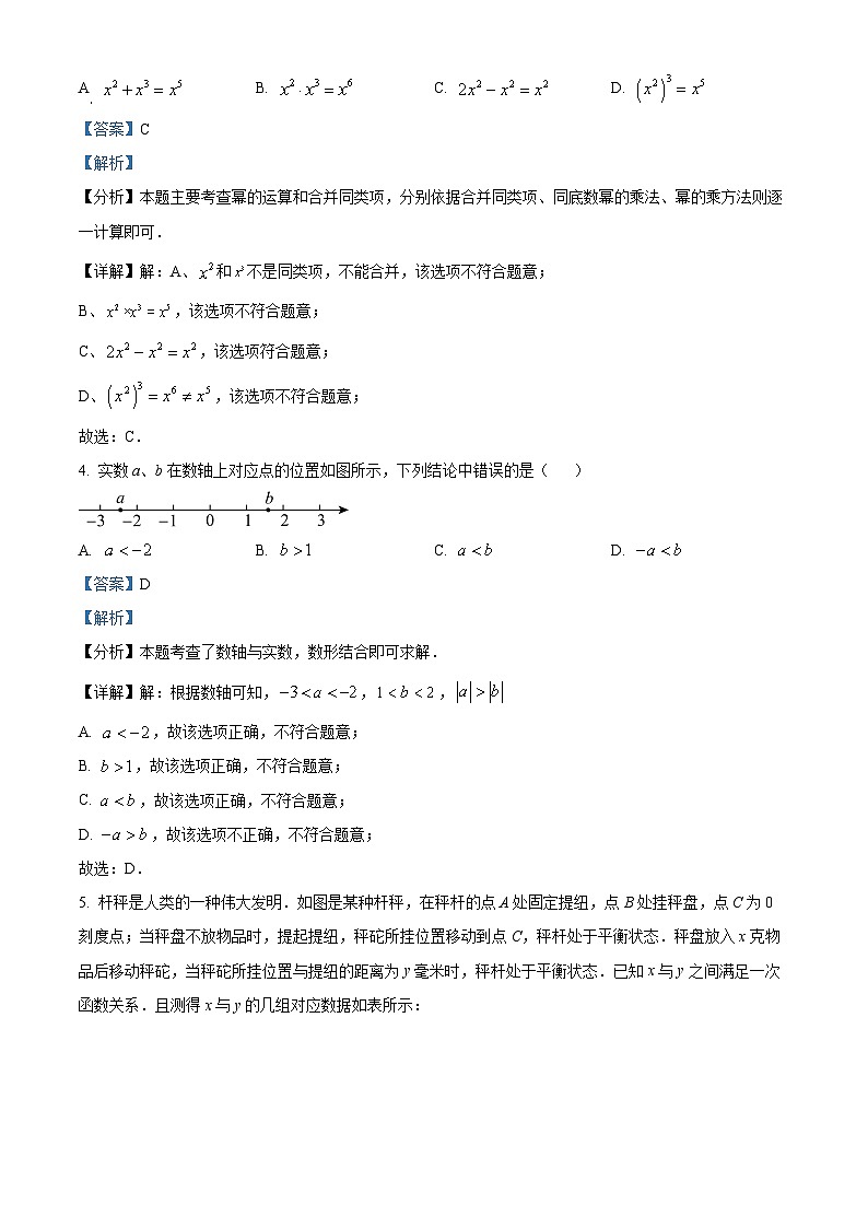 2024年陕西省永寿县部分学校中考一模数学试题（解析版）第2页