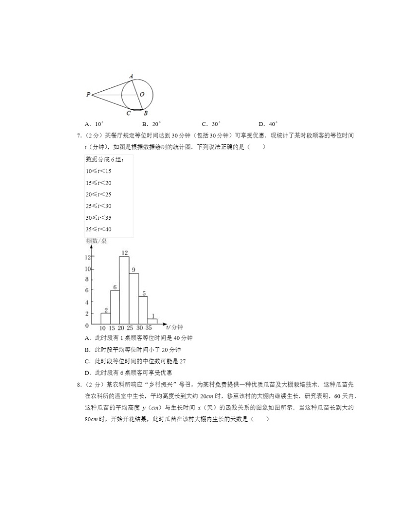 2022北京十三中初三下学期5月月考数学试卷及答案第2页