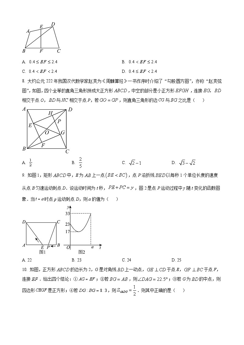 湖北省荆门市海慧中学2023-2024学年八年级下学期期中数学试题（原卷版+解析版）02