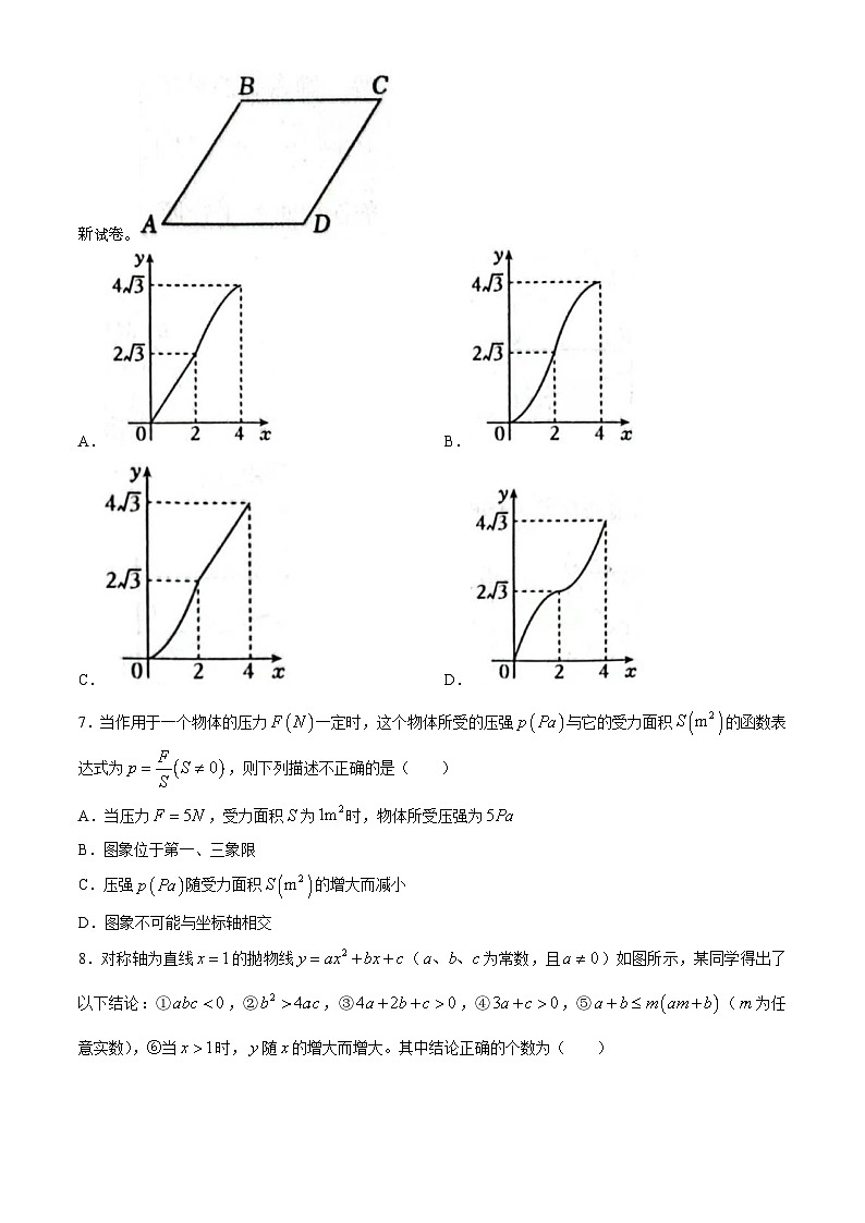 2024年山东省滨州市沾化区九年级中考一模数学试题(无答案)02