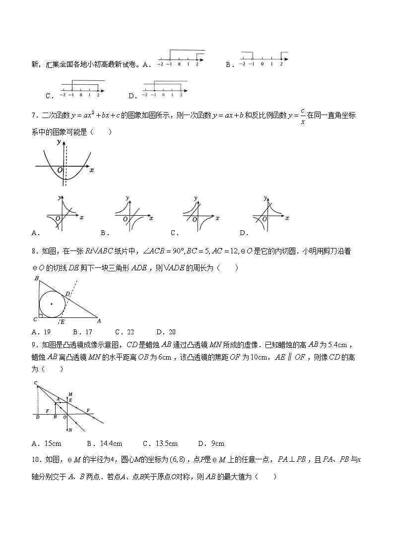 17，2024年山东省淄博市高青县中考一模数学试题第2页