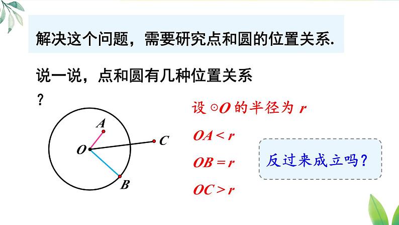 人教九年级数学 24.2.1 点和圆的位置关系 PPT课件05