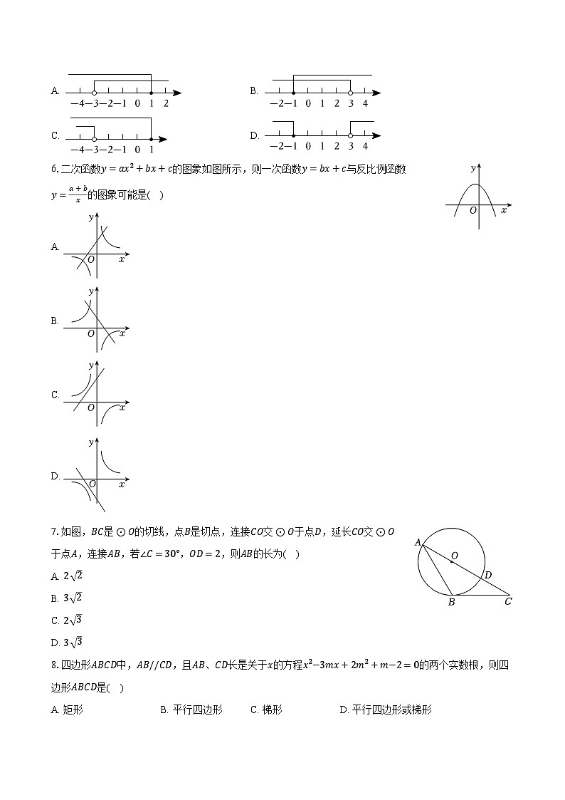 2024年广东省汕头市濠江区中考数学一模试卷（含解析）02