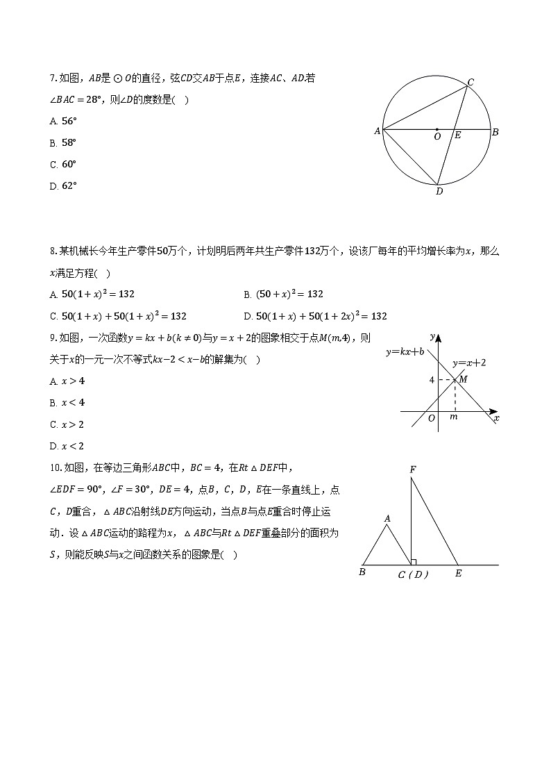 2024年广东省揭阳市中考数学一模试卷（含解析）02
