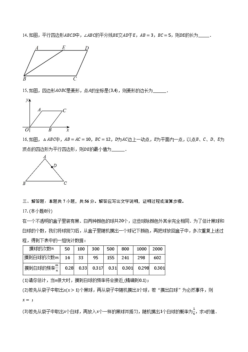 2023-2024学年江苏省淮安市淮阴区八年级（下）期中数学试卷（含解析）03