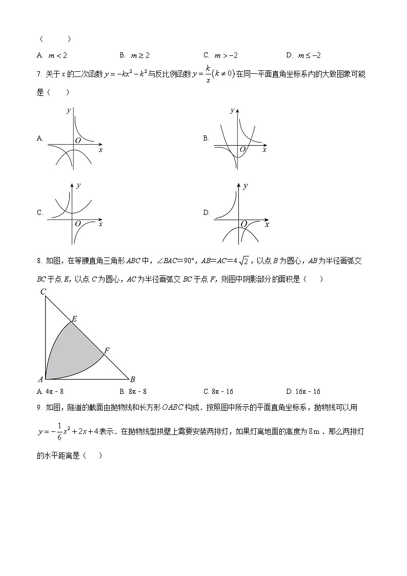 湖南省郴州市嘉禾县塘村镇中学2023-2024学年九年级下学期期中数学试题（原卷版+解析版）02