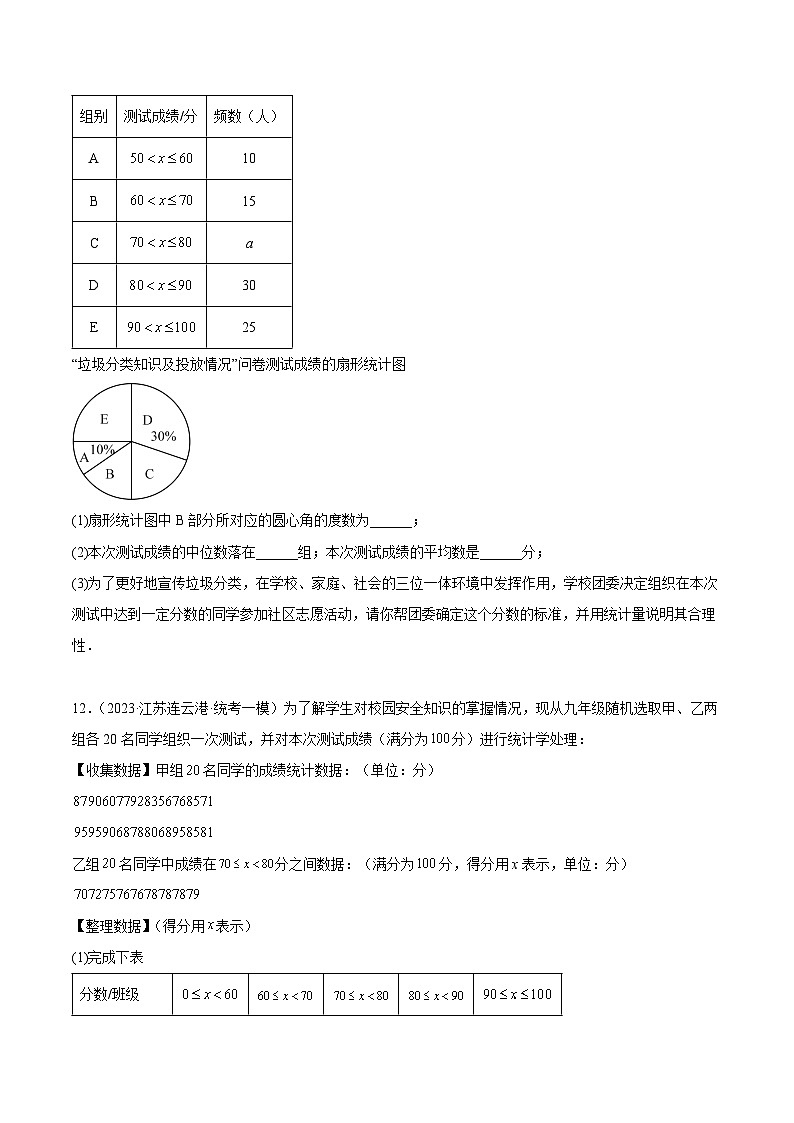 人教版八年级数学下学期题型模型培优专题练专题23数据的分析-原卷版+解析第3页