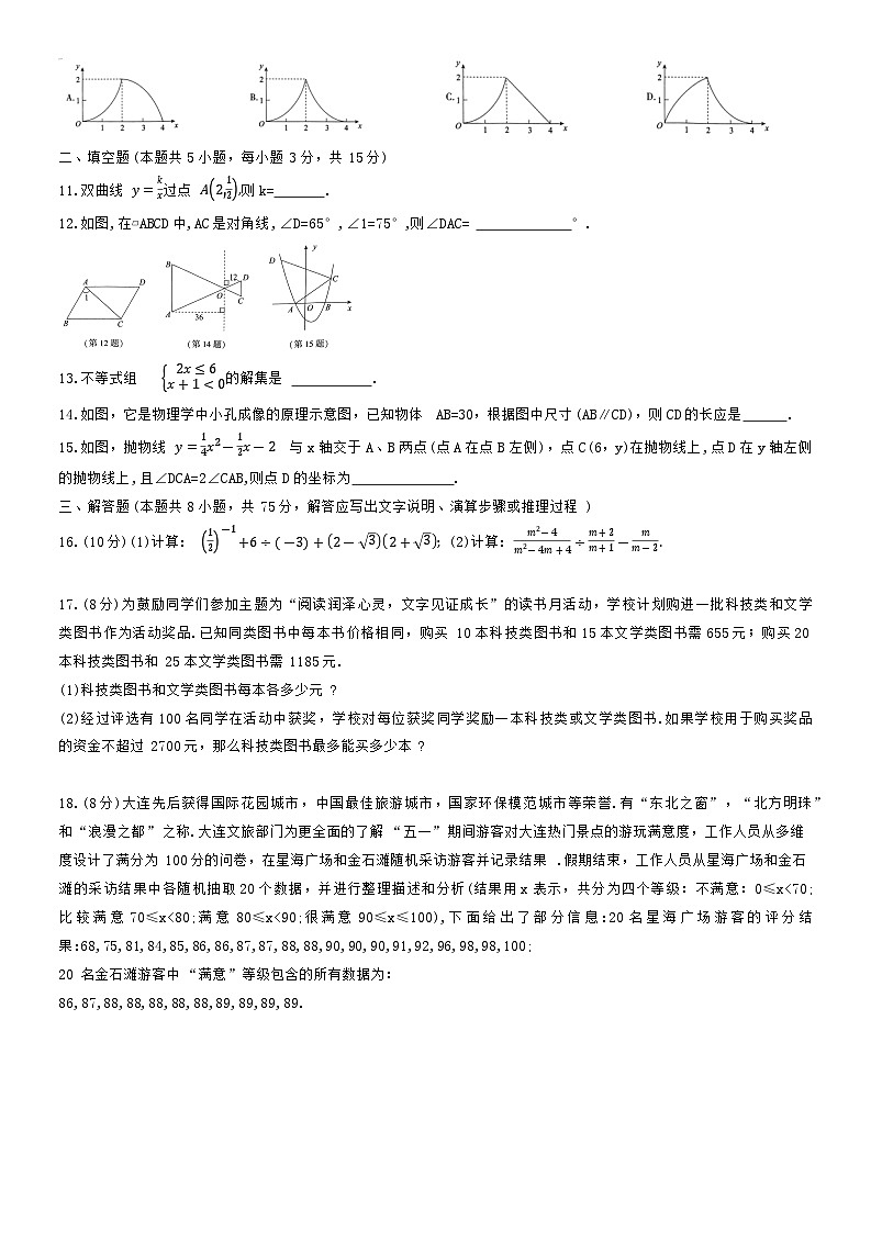 2024年辽宁省中考数学适应性训练卷（一）+数学++第2页