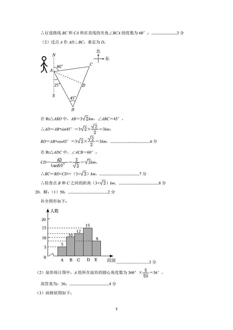 2024年山东省菏泽市单县九年级数学中考一模试卷+03