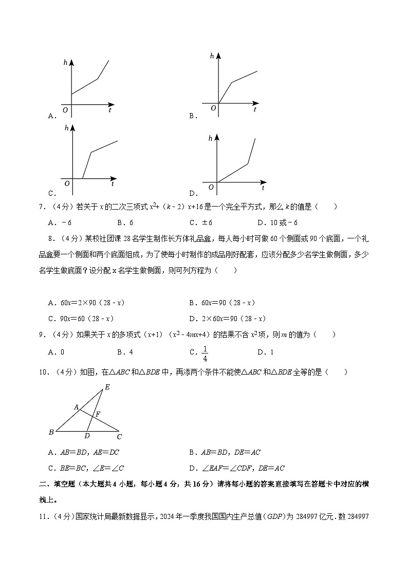 2023-2024学年重庆八中七年级（下）期中数学试卷第2页