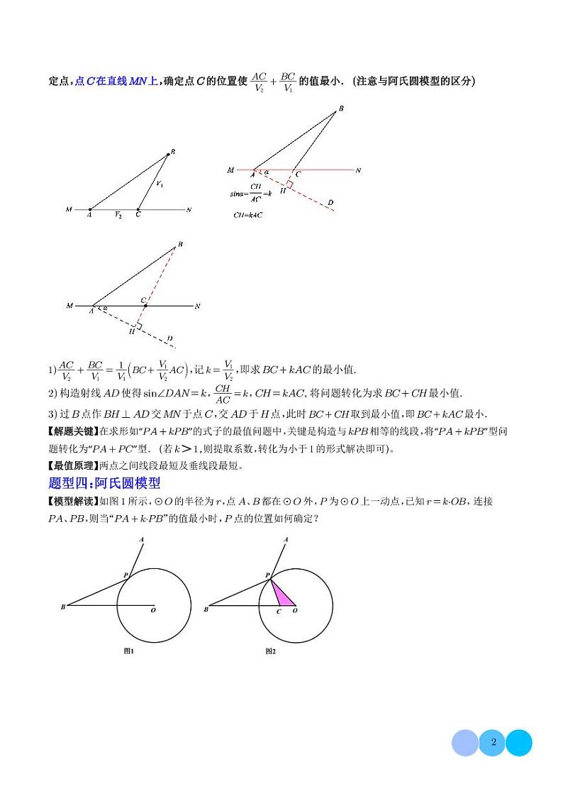 2024年中考数学二轮复习 压轴题 几何综合六种模型（原卷版+含解析）02