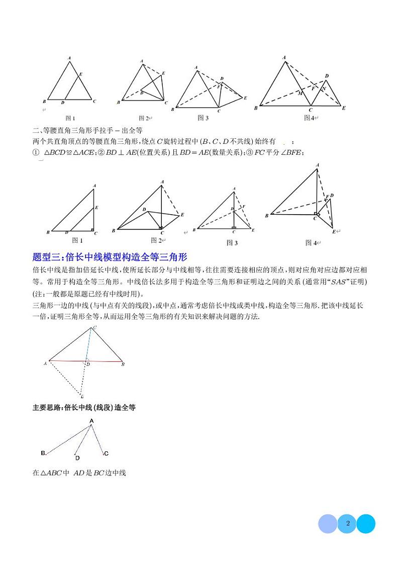 全等三角形六种基本模型-2024年中考数学压轴题专项训练02