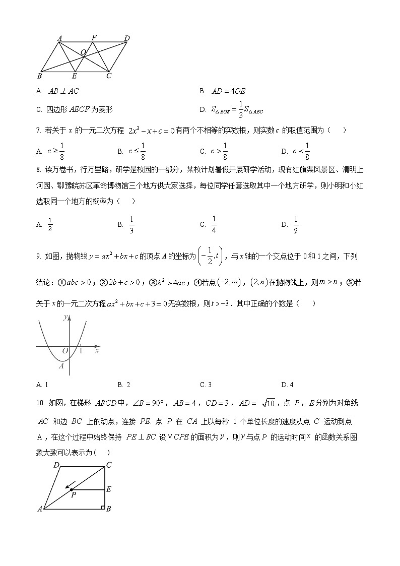 2024年河南省商丘市夏邑县九年级中考一模多校联考数学试题（原卷版+解析版）02