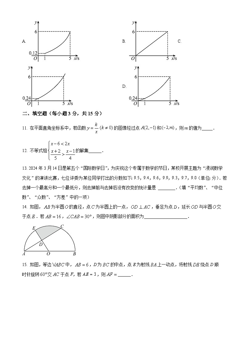 2024年河南省商丘市夏邑县九年级中考一模多校联考数学试题（原卷版+解析版）03
