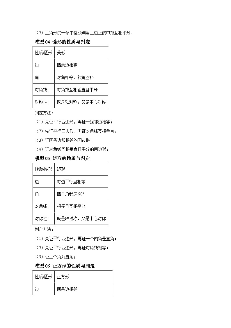 2024年中考数学考前冲刺复习专题07平行四边形及特殊平行四边形题型总结(含答案)第3页