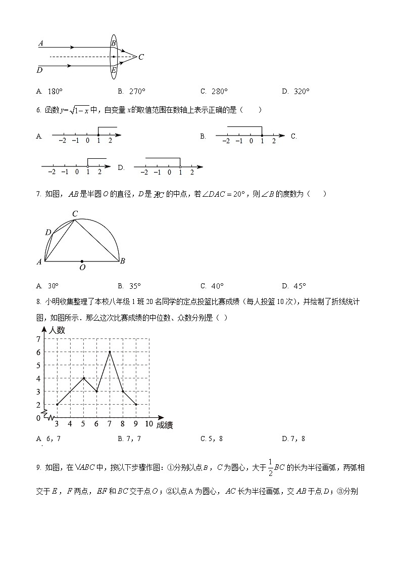 2024年山东省枣庄市市中区初中学业水平第二次模拟考试数学试题（原卷版+解析版）02
