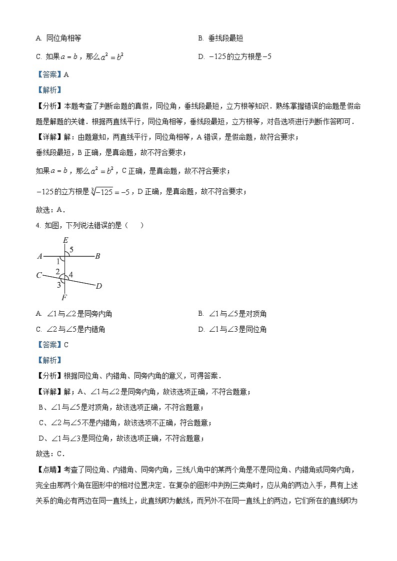 山东省德州市宁津县 第三实验中学、第六实验中学 2023-2024学年七年级下学期5月期中数学试题02
