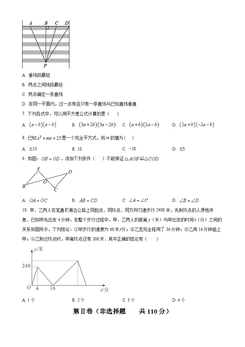 山东省济南市天桥区2023-2024学年七年级下学期期中数学试题（原卷版+解析版）02