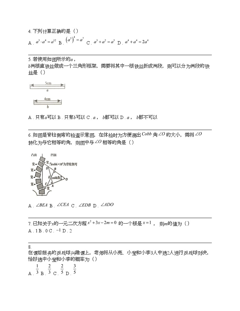 广东省揭阳市普宁市2024年中考数学一模试题第2页