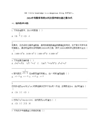 2024中考数学考前20天终极冲刺专题之数与式