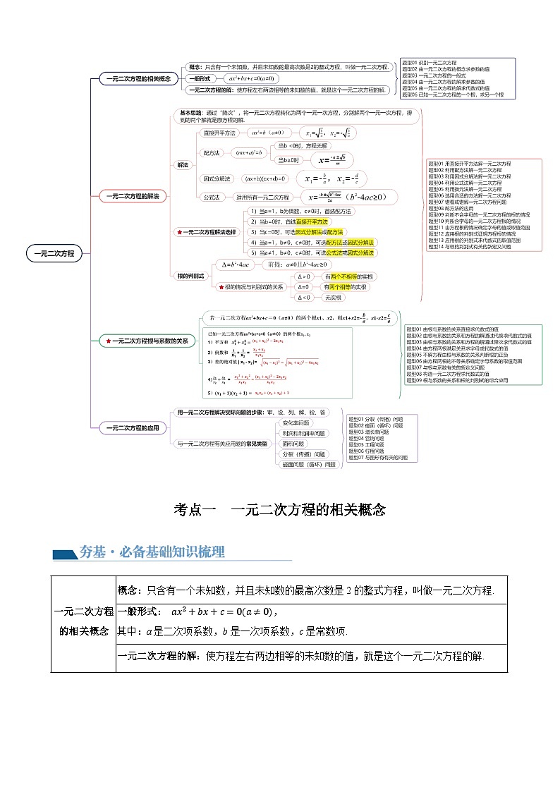2024年中考数学复习讲义 第07讲  一元二次方程(含答案)第3页