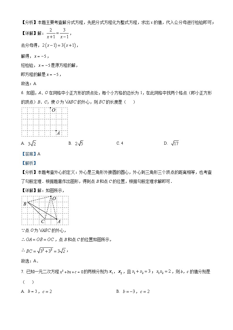 2024年安徽省合肥省十校中考联考数学试题（原卷版+解析版）03